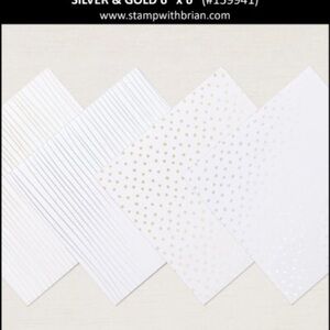🏷 New Stampin Up! Silver & Gold 6x6” SPECIALTY DESIGNER SERIES PAPER